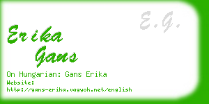 erika gans business card